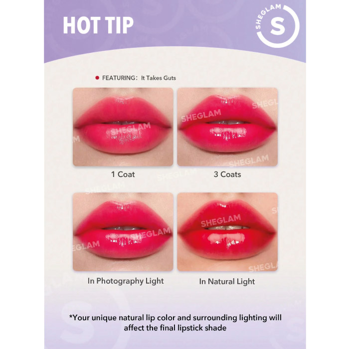 SHEGLAM MIRROR KISS HIGH-SHINE LIPSTICK