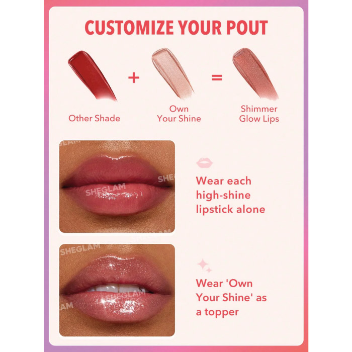 SHEGLAM MIRROR KISS HIGH-SHINE LIPSTICK