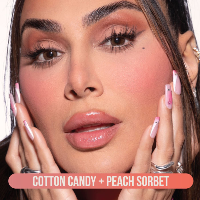 HUDA BEAUTY BLUSH FILTER OMBRE KIT:  COTTON CANDY + PEACH SORBET