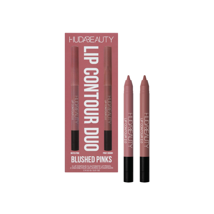 HUDA BEAUTY LIP CONTOUR MINI DUO BLUSHED PINKS