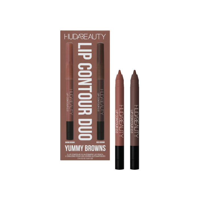 HUDA BEAUTY LIP CONTOUR MINI DUO YUMMY BROWNS