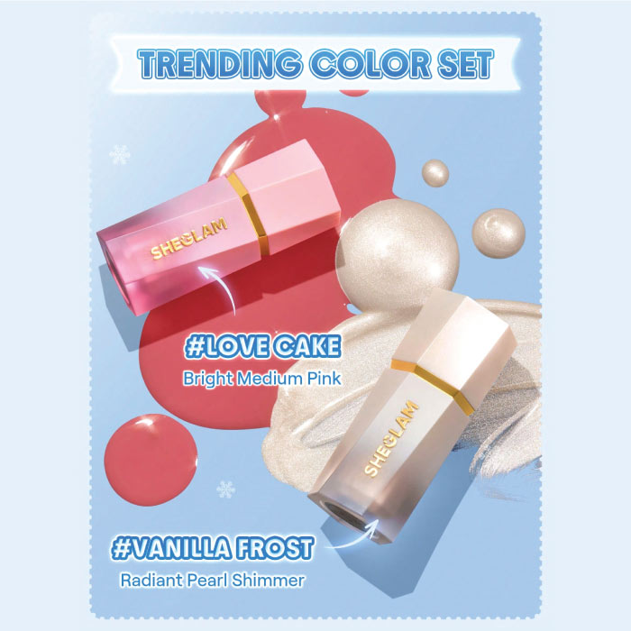 SHEGLAM FESTIVE GLOW GIFT SET-LOVE CAKE & VANILLA FROST