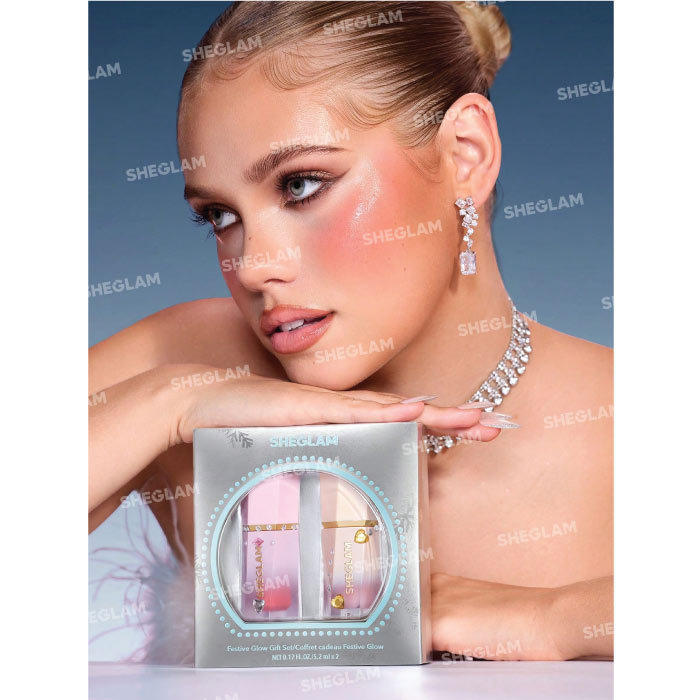 SHEGLAM FESTIVE GLOW GIFT SET-ROSE RITUAL & GLASS HEART