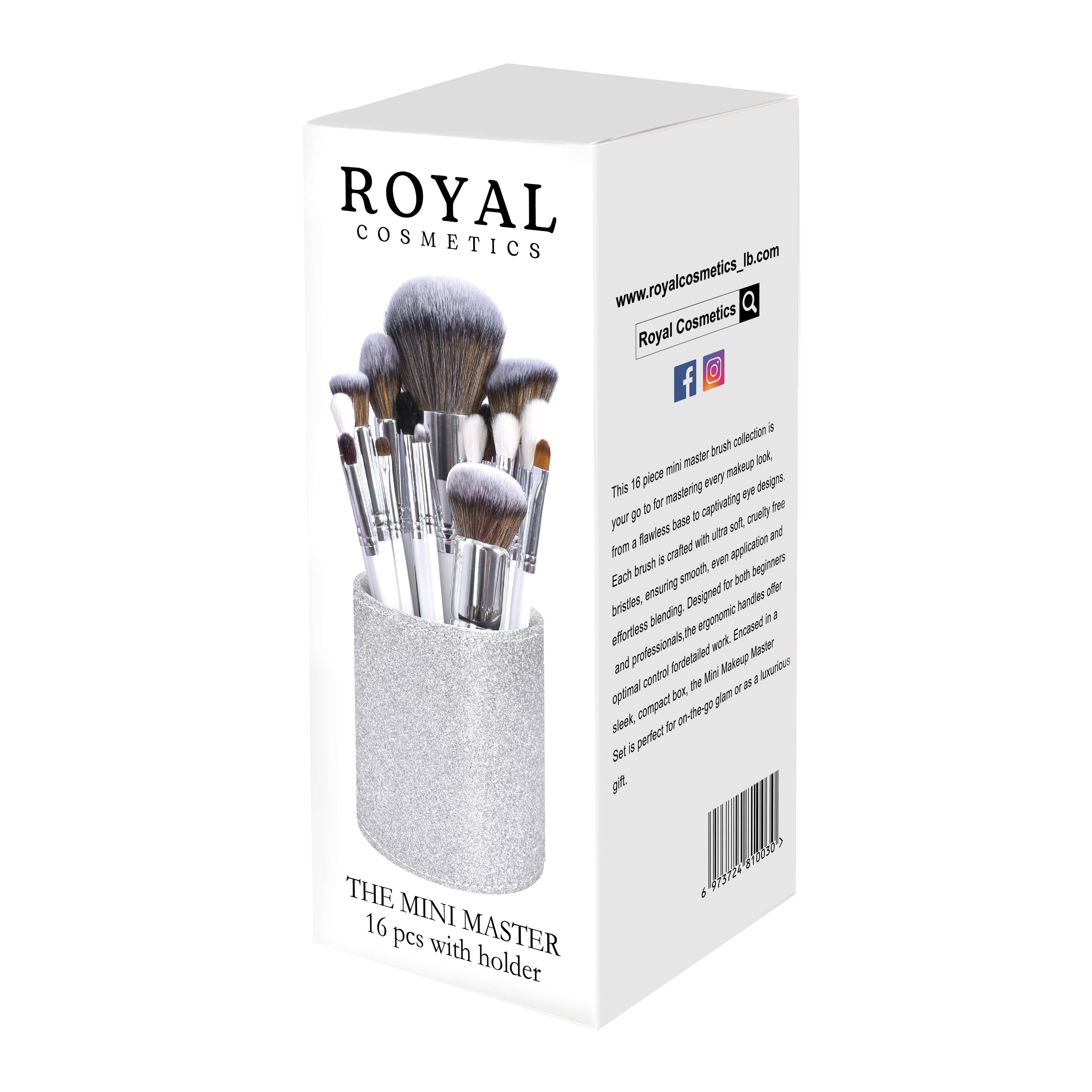 ROYAL COSMETICS THE MINI MASTER 16 PCS WITH HOLDER