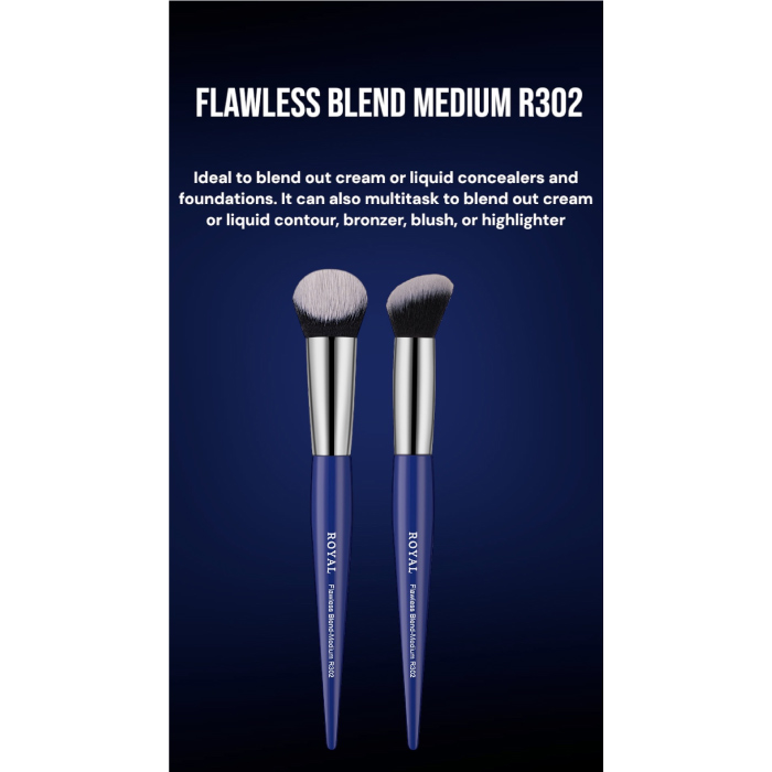 ROYAL COSMETICS FLAWLESS BLEND-MEDIUM BRUSH R302