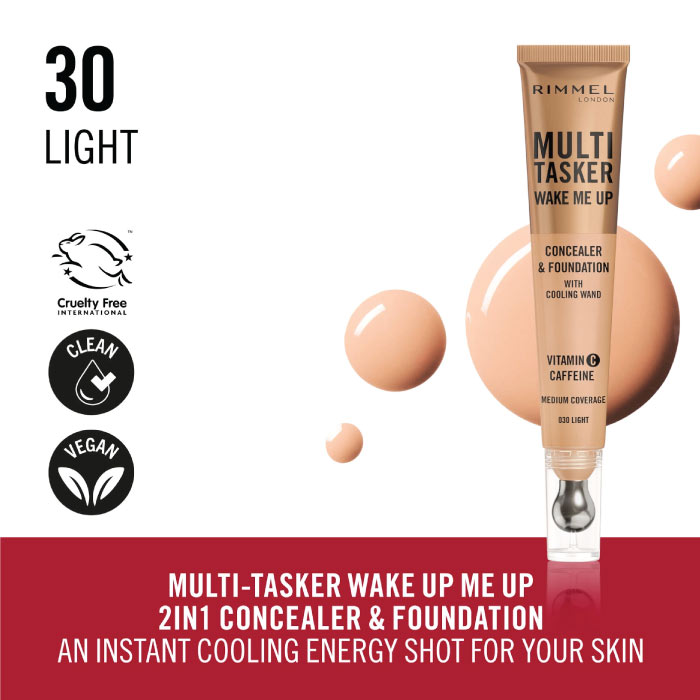 RIMMEL MULTI TASKER WAKE ME UP CONCEALER & FOUNDATION