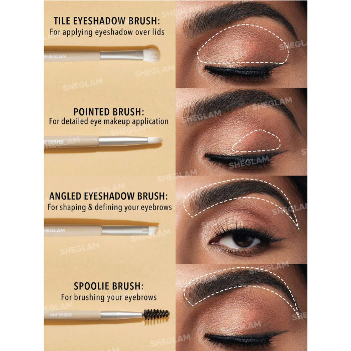 SHEGLAM EYE ESSENTIALS BRUSH SET
