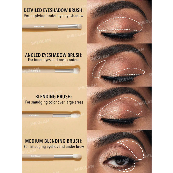 SHEGLAM EYE ESSENTIALS BRUSH SET