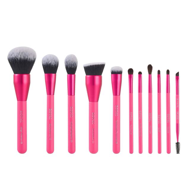 ROYAL COSMETICS HOT PINK 11 PIECE BRUSH COLLECTION