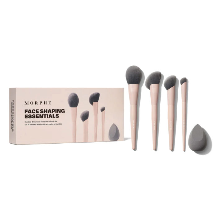 MORPHE FACE SHAPING ESSENTIALS BAMBOO & CHARCOAL INFUSED FACE BRUSH SET
