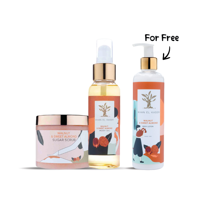 KHAN EL KASER ADHA SPECIAL BODY BUNDLE WALNUT & SWEET ALMOND COLLECTION