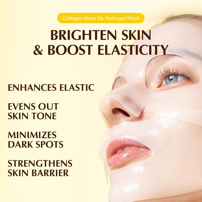 EQQUALBERRY COLLAGEN GLOW UP HYDROGEL MASK- PACK OF 4 MASKS