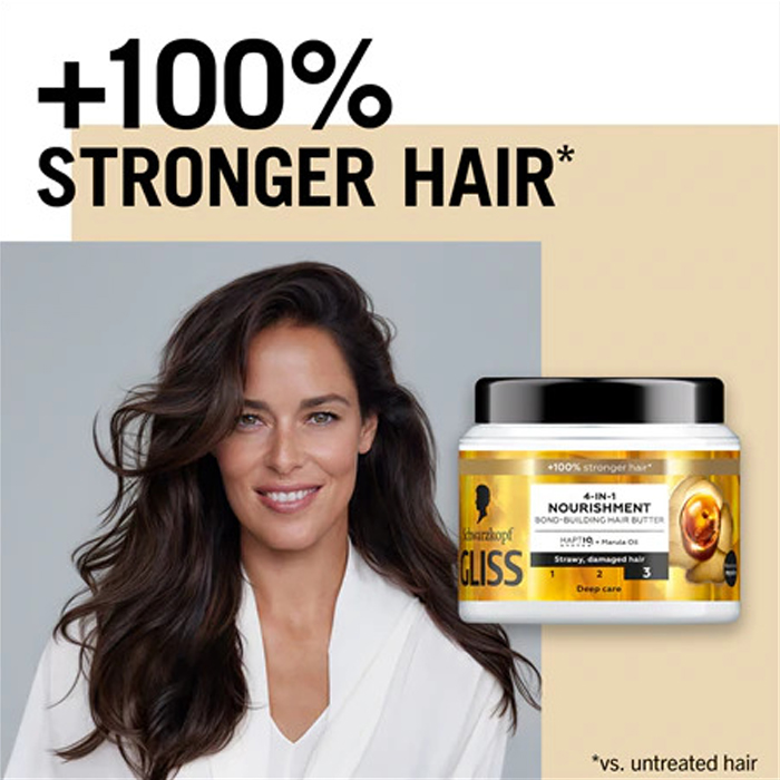 SCHWARZKOPF GLISS MASK 4-IN-1 NOURISHMENT OIL NUTRITIVE 400ML