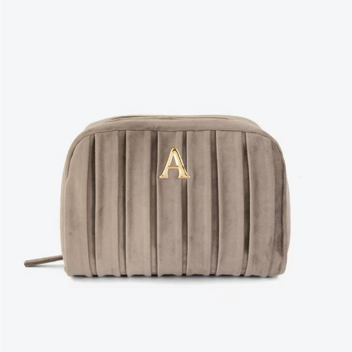 VELVET SAND MAKEUP BAG- MEDIUM