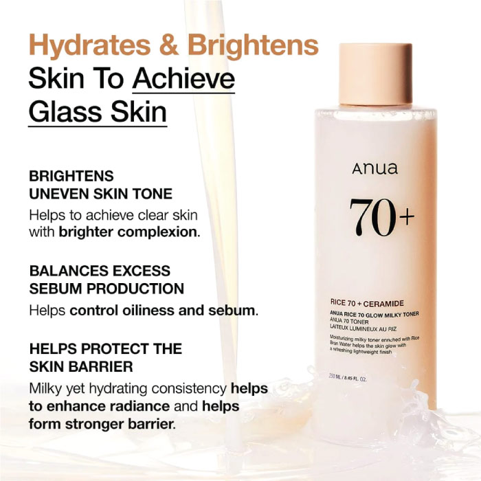 ANUA RICA 70 GLOW MILKY TONER 250ML