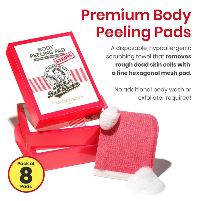 MOM'S BATH RECIPE BODY PEELING PAD- STRONG CARE