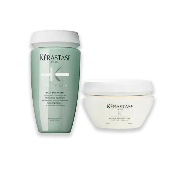 KERASTASE PARIS DIVALENT YOUR RITUAL FOR OILY ROOTS AND SENSITIZED LENGTHS