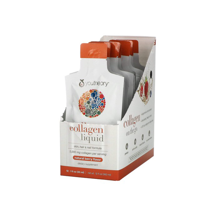 YOUTHEORY COLLAGEN LIQUID NATURAL BERRY FLAVOR BOX