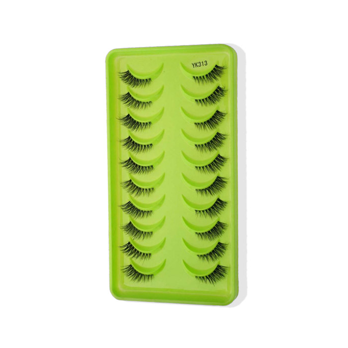 NATURAL SHORT CAT EYE REUSABLE 3D EYELASHES 10 PAIRS