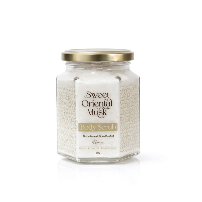 SERENA'S BODYLINE SWEET ORIENTAL MUSK SCRUB JAR