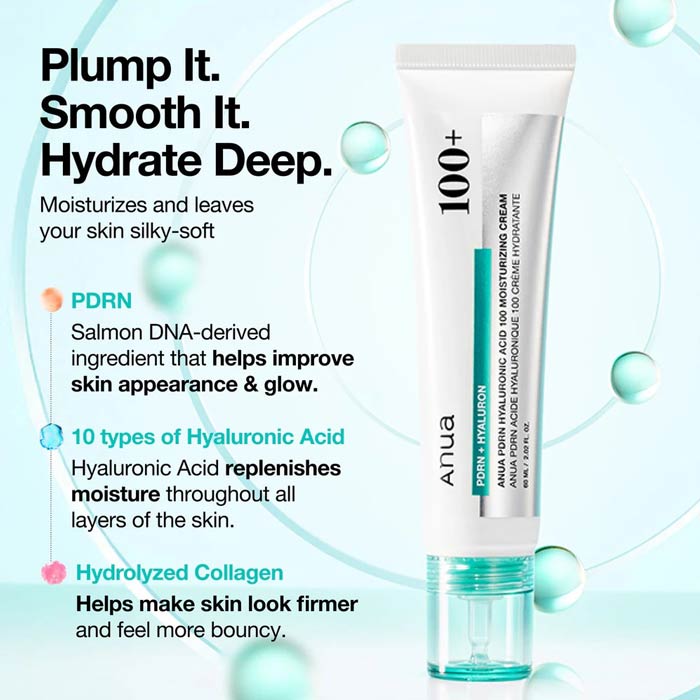 ANUA PDRN HYALORONIC ACID 100 MOISTURIZING CREAM