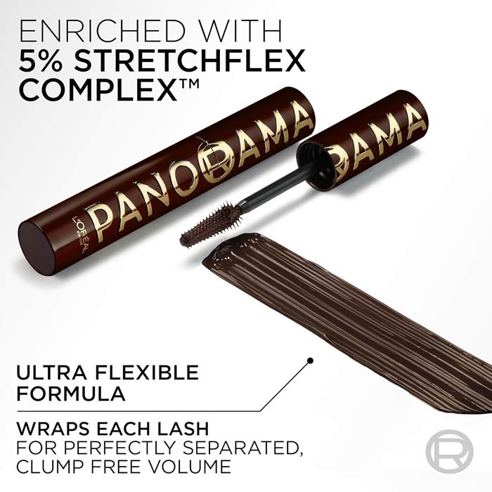 L'OREAL VOLUMINOUS PANORAMA WASHABLE MASCARA BROWN