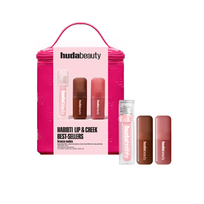 HUDA BEAUTY HABIBTI LIP & CHEEK BEST-SELLERS BRONZE NUDES