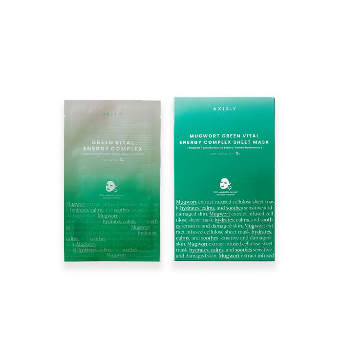 AXIS-Y MUGWORT GREEN VITAL ENERGY COMPLEX SHEET MASK
