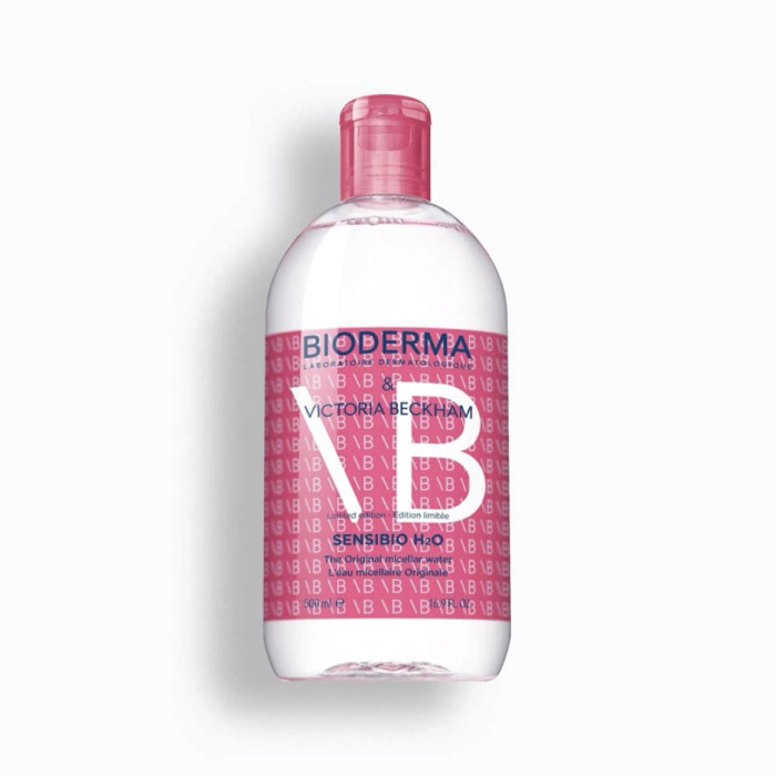 BIODERMA SENSIBIO H2O MICELLAR WATER CLEANSING SOLUTION VICTORIA BECKHAM LIMITED EDITION 500ML