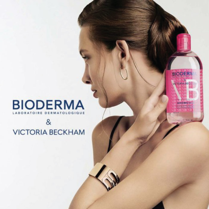 BIODERMA SENSIBIO H2O MICELLAR WATER CLEANSING SOLUTION VICTORIA BECKHAM LIMITED EDITION 500ML