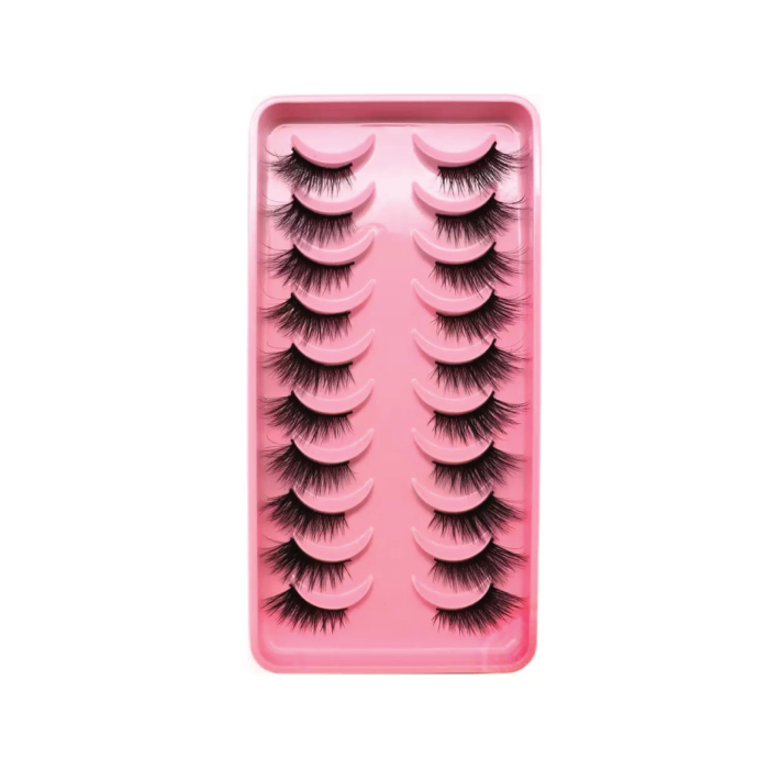 10 PAIRS CURLED AND FLUFFY LASHES
