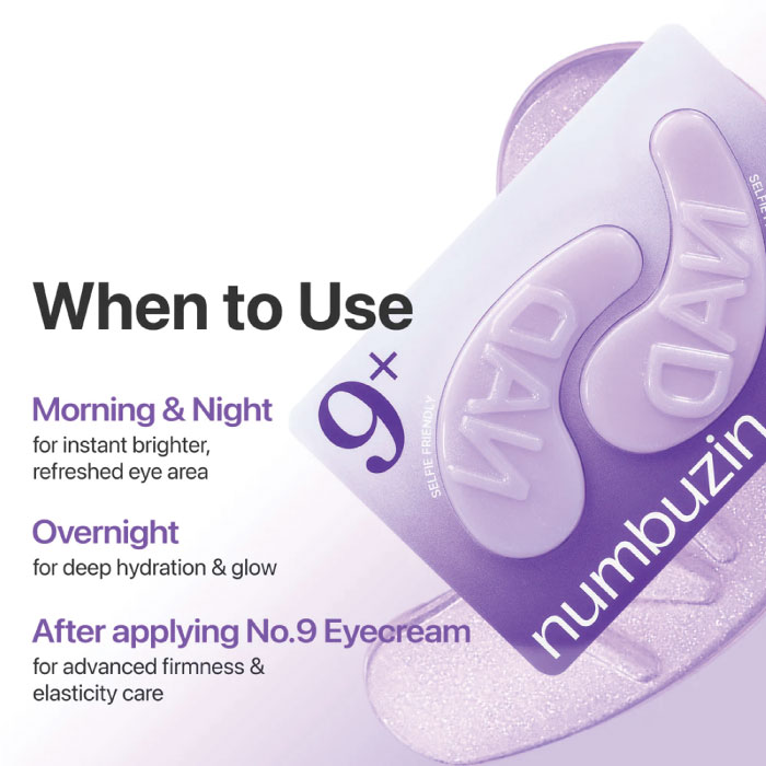 NUMBUZIN NO.9 EYE PATCHES , NAD+ COLLAGEN