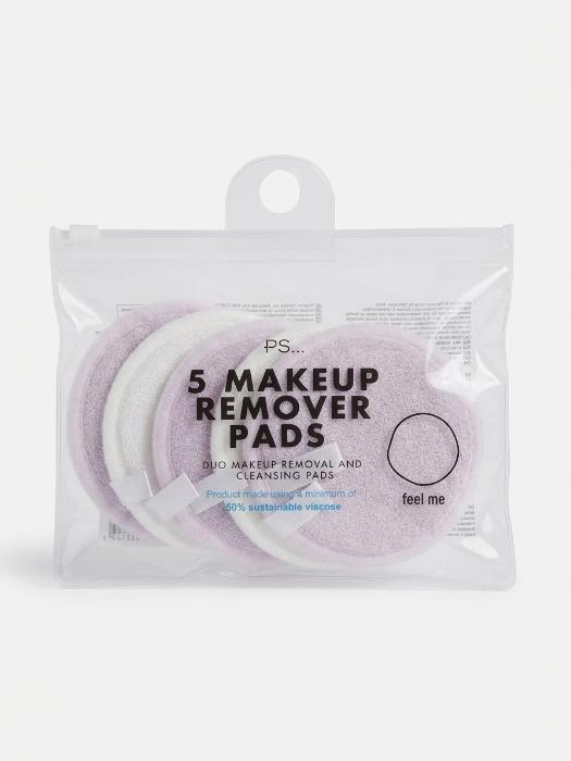 PS... 5 MAKEUP REMOVER PADS PURPLE & WHITE