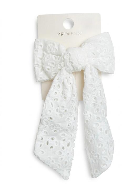PRIMARK HAIR BOW WHITE