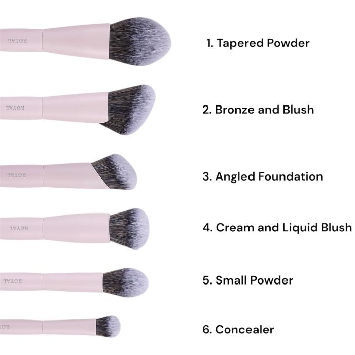 ROYAL COSMETICS THE BRIDESMAID COLLECTION-16 PIECE BRUSH SET