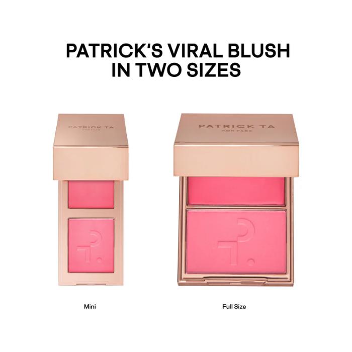 PATRICK TA MINI MAJOR HEADLINES DOUBLE-TAKE CREME & POWDER BLUSH DUO