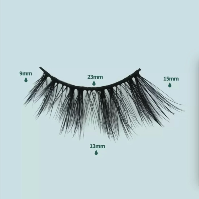 6 PAIRS ELONGATED WINGED LASHES