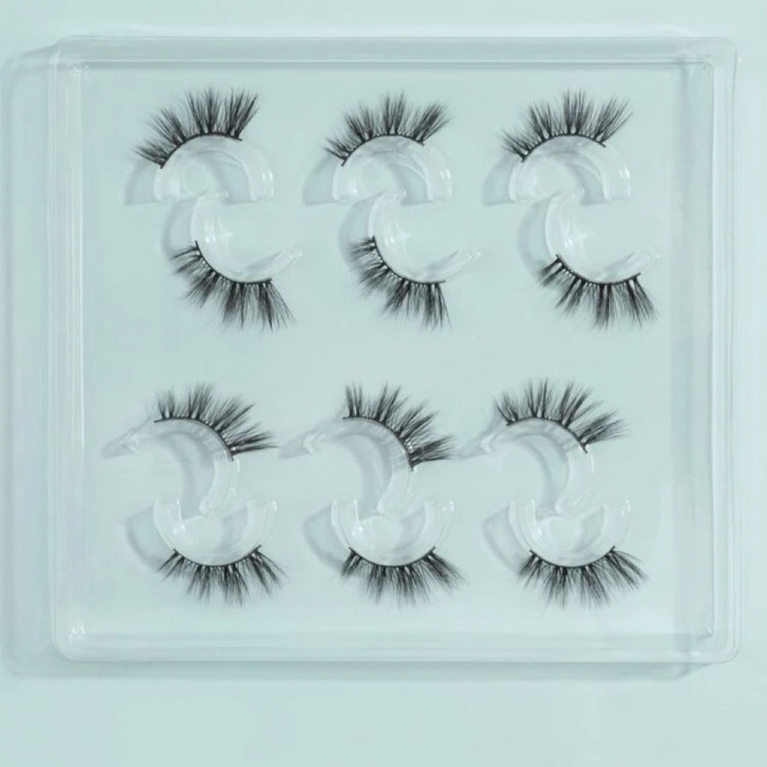 6 PAIRS ELONGATED WINGED LASHES