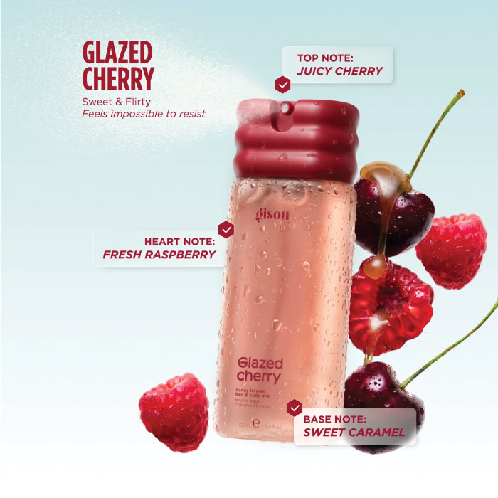 GISOU HONEY INFUSED HAIR & BODY MIST GLAZED CHERRY 100ML