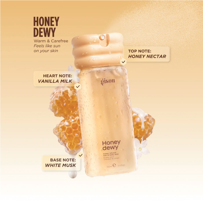 GISOU HONEY INFUSED HAIR & BODY MIST HONEY DEWY100ML